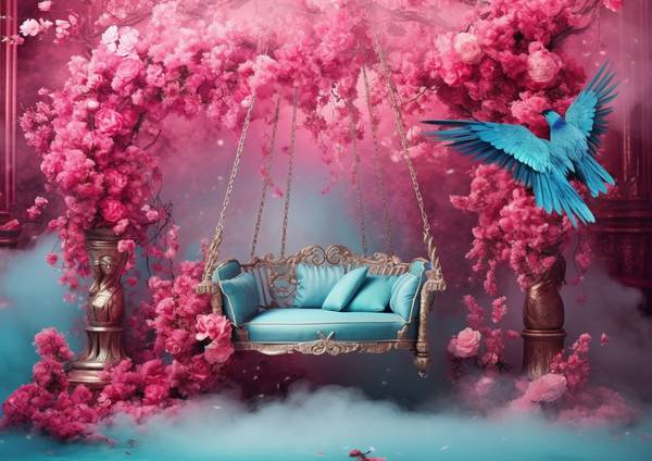 藍(lán)色加什么顏色變粉色，天空藍(lán)融櫻粉紅變夢幻玫瑰粉