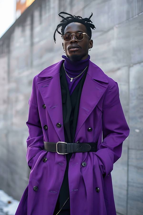 紫色外套配什么顏色褲子，紫色外套的絕佳褲裝色彩搭配指南