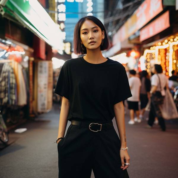 黑色短袖配什么顏色褲子，黑色短袖搭配這些褲子顏色最顯高級時尚