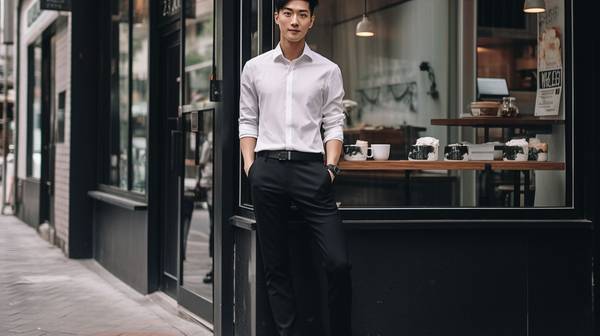 黑色休閑褲配什么顏色上衣，黑色休閑褲搭配方案，淺色系與中性色全攻略