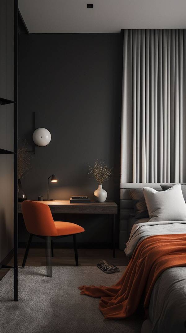 高級灰配什么顏色好看，高級灰與暖橙色搭配彰顯高級質感美學