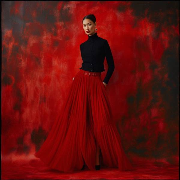 紅色裙子配什么顏色上衣，紅裙穿搭指南：五種絕美配色方案解鎖優雅魅力