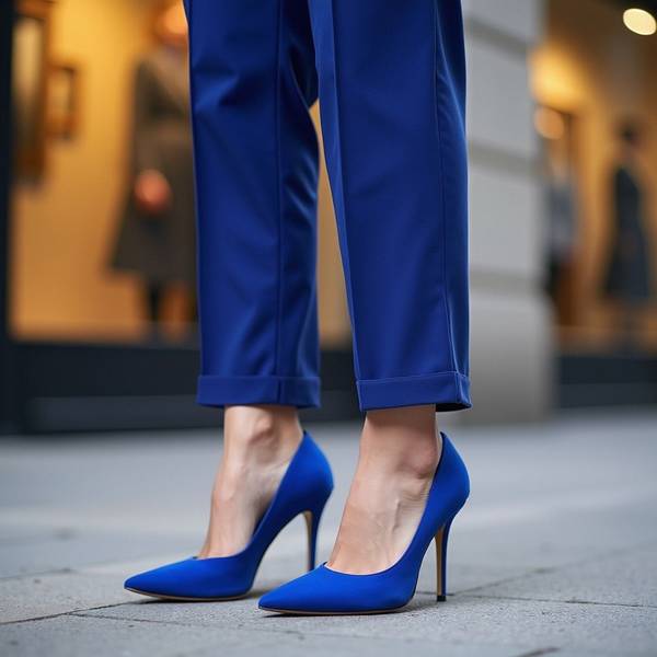 藍色鞋配什么顏色褲子，撞色藍鞋穿搭法則：五種絕配褲裝色彩即刻提升造型魅力